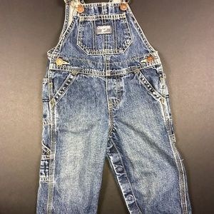 Oshkosh B’gosh Vestback Denim Overalls Sz 12 Month